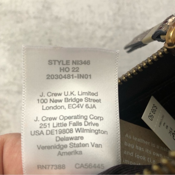 Madewell Small Zip Pouch in Metallic Leather NEW - Picture 5 of 9